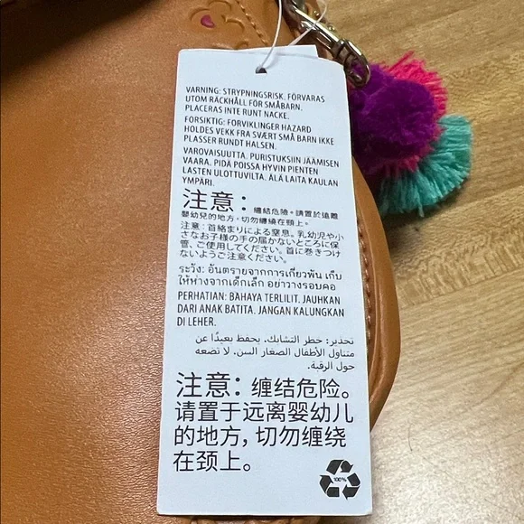 # 0740 + Embroidered Leather Tan Crossbody Bag - Picture 9 of 9